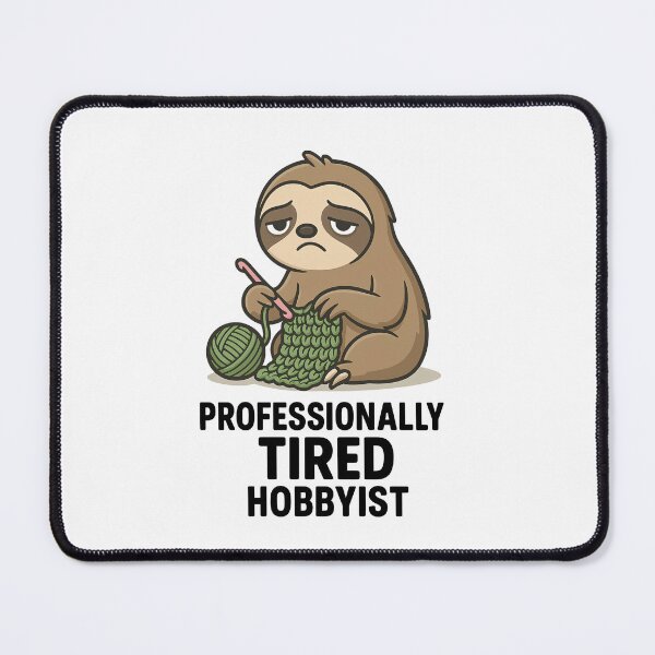 Item preview, Professionally Tired Hobbyist Sloth Knitting Funny Design Gifts designed and sold by EM&Maker.
