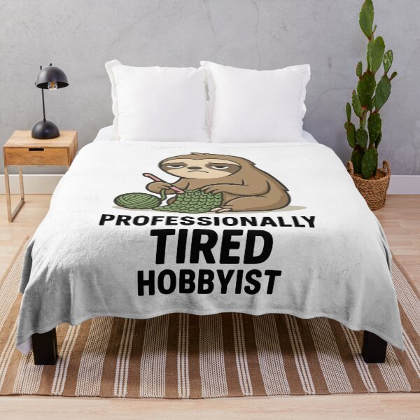 Item preview, Professionally Tired Hobbyist Sloth Knitting Funny Design Gifts designed and sold by EM&Maker.