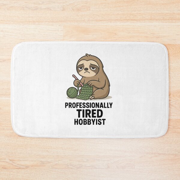 Item preview, Professionally Tired Hobbyist Sloth Knitting Funny Design Gifts designed and sold by EM&Maker.