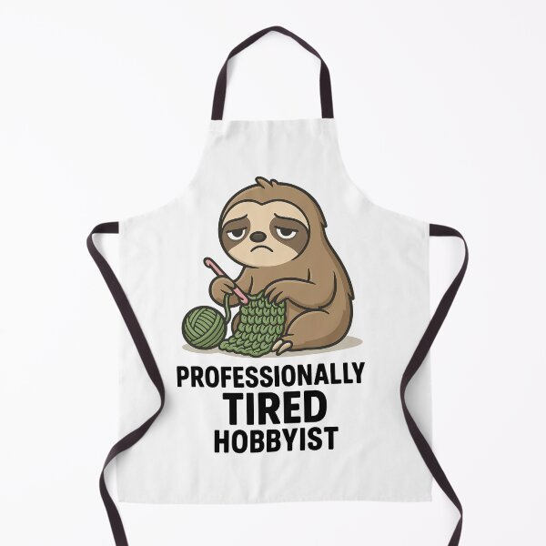 Item preview, Professionally Tired Hobbyist Sloth Knitting Funny Design Gifts designed and sold by EM&Maker.