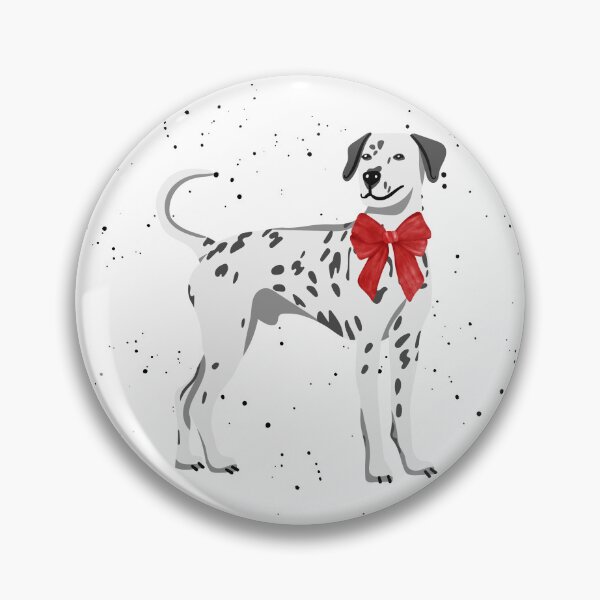 Item preview, Dalmatian with a Red Bow – Cute Illustration designed and sold by iamKRUK.
