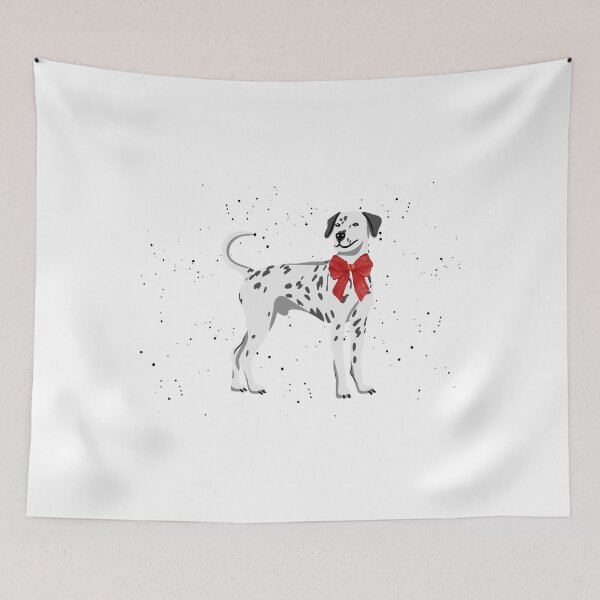 Item preview, Dalmatian with a Red Bow – Cute Illustration designed and sold by iamKRUK.