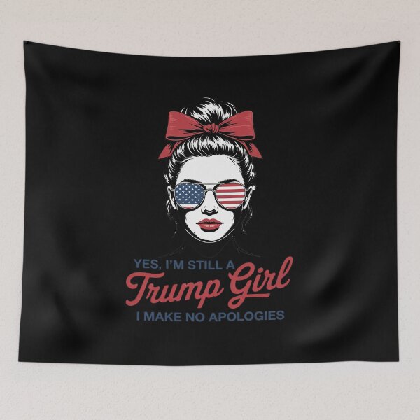 Item preview, Yes I'm Still A Trump Girl I Make No Apologies Messy Bun  designed and sold by RuthGAArt.