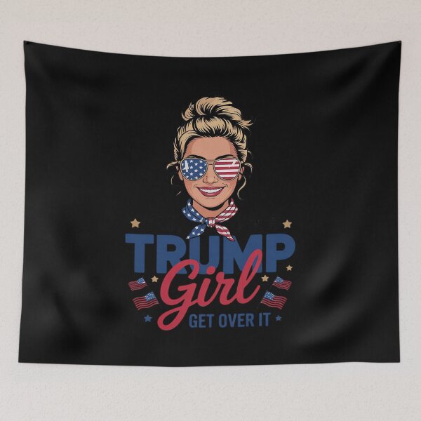 Item preview, Yes Im Trump Girl Get Over It Support Trump Girl Messy Bun  designed and sold by RuthGAArt.