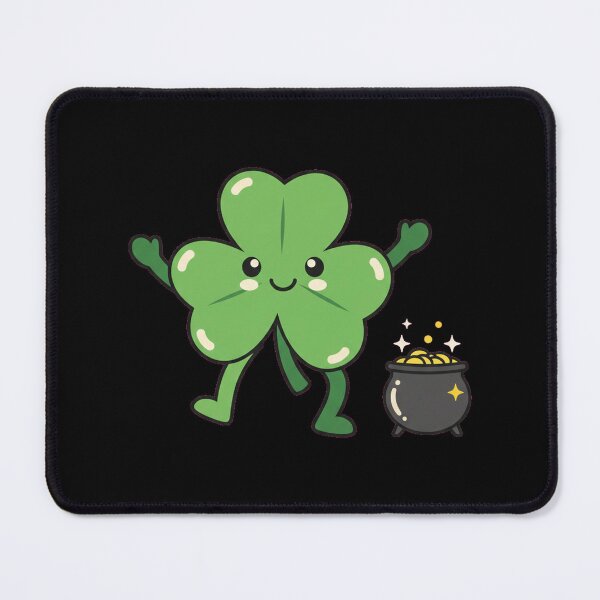 Item preview, Dancing Shamrock Pot of Gold Kawaii Cute St Patricks Day designed and sold by Bratak.