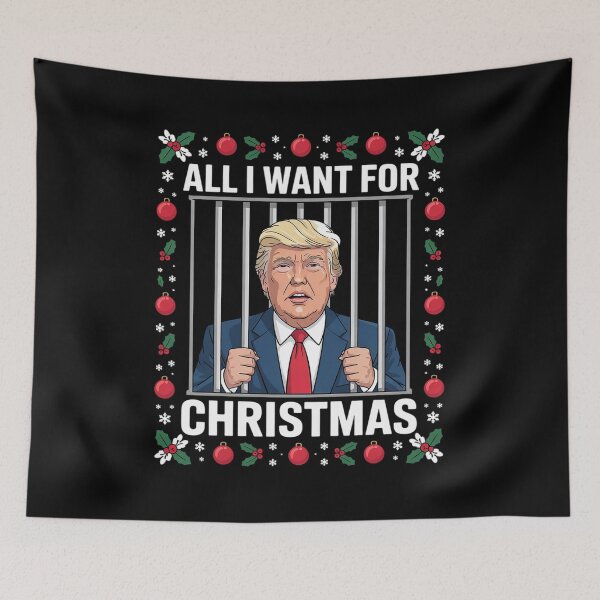Item preview, All I Want for Christmas is Trump in Prison  designed and sold by RuthGAArt.