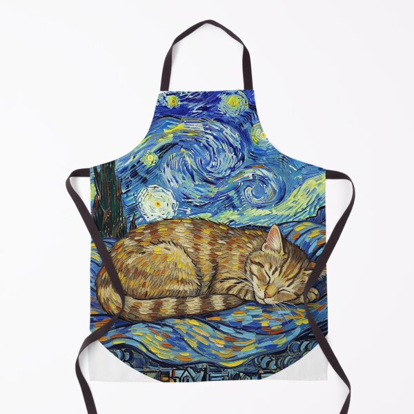 Item preview, Van gogh starry night cat sleeping designed and sold by matthijs309.