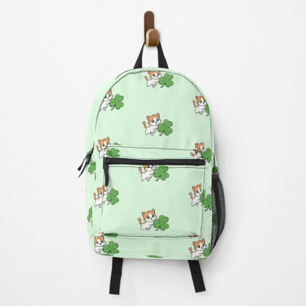 Item preview, Lucky Cat Shamrock Playtime Kawaii Kitten Irish Green designed and sold by Bratak.