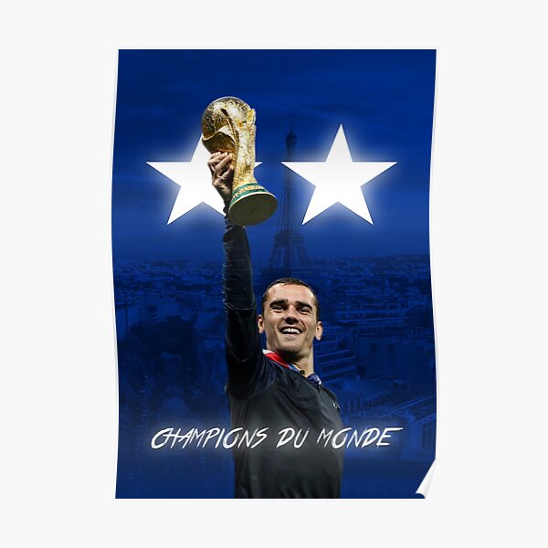 Antoine Griezmann - Francia - Campeones de la Copa Mundial 2018 - Champions Du Monde Póster