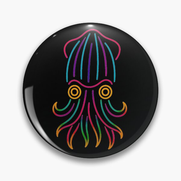 Item preview, Striped Pyjama Squid – Neon Marine Life Illustration designed and sold by JonelCrafts.