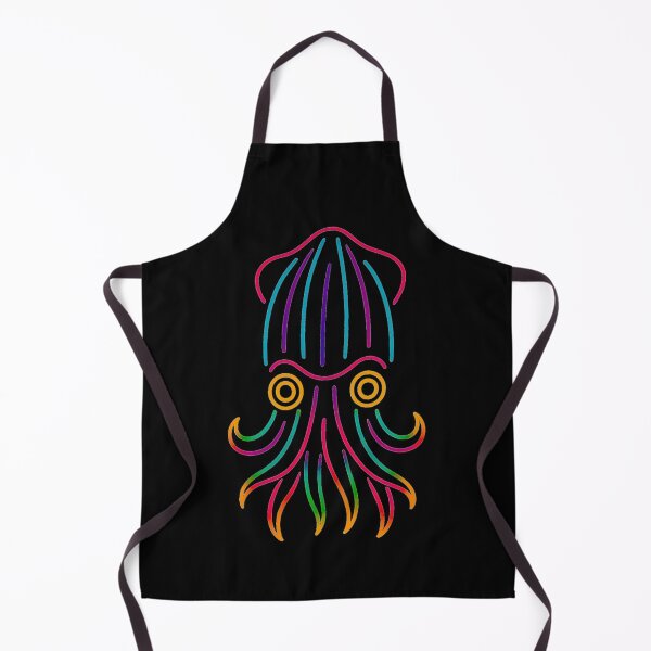 Item preview, Striped Pyjama Squid – Neon Marine Life Illustration designed and sold by JonelCrafts.