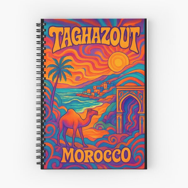 Item preview, Taghazout Psychedelic Travel Poster - 70s Retro Art designed and sold by Cosmopolis.