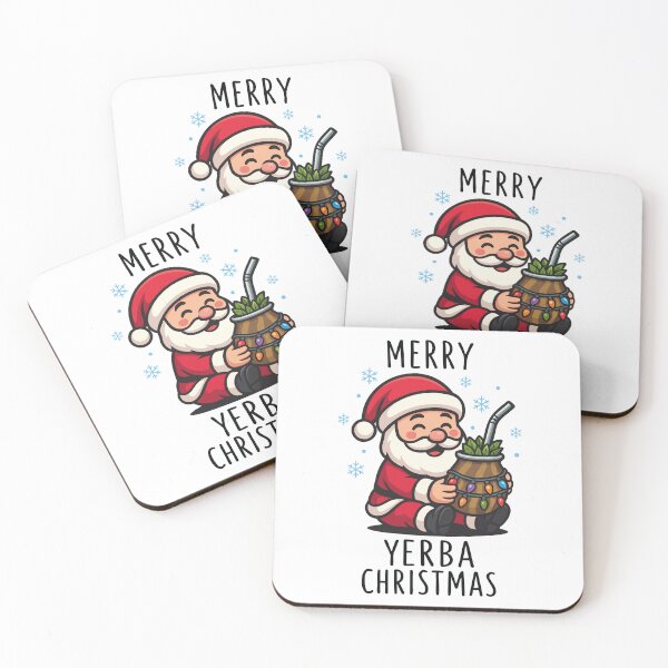 Item preview, Merry Yerba Christmas – Cute Santa Drinking Mate designed and sold by MonkaDesigns.