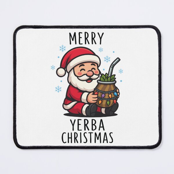 Item preview, Merry Yerba Christmas – Cute Santa Drinking Mate designed and sold by MonkaDesigns.