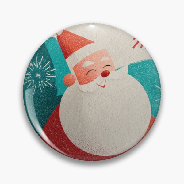 Item preview, Mid-Century Jolly Santa designed and sold by GildedPagesCo.
