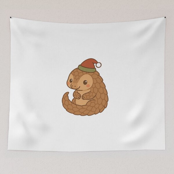 Item preview, Kawaii Festive Pangolin Elf – Cute Holiday Animal Illustration designed and sold by ThaiArtShop.