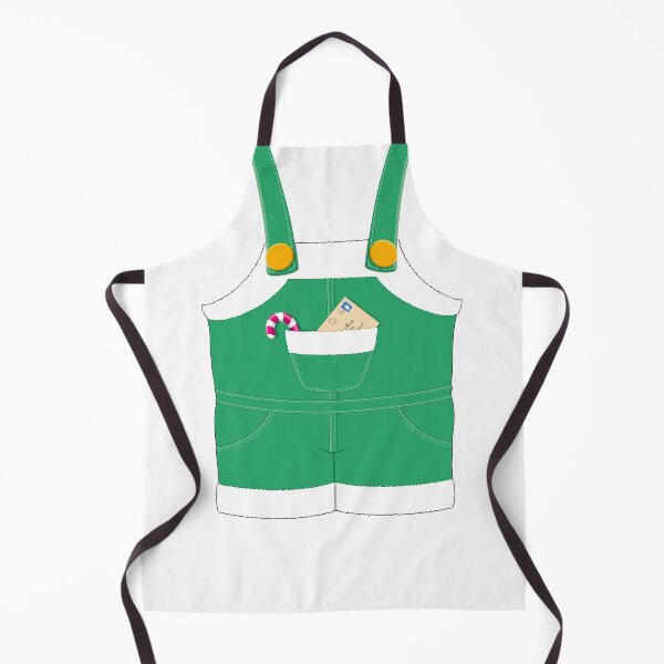 Item preview, Green Santa Claus overalls with barley sugar and lettre on withe background designed and sold by EyeTrickster.