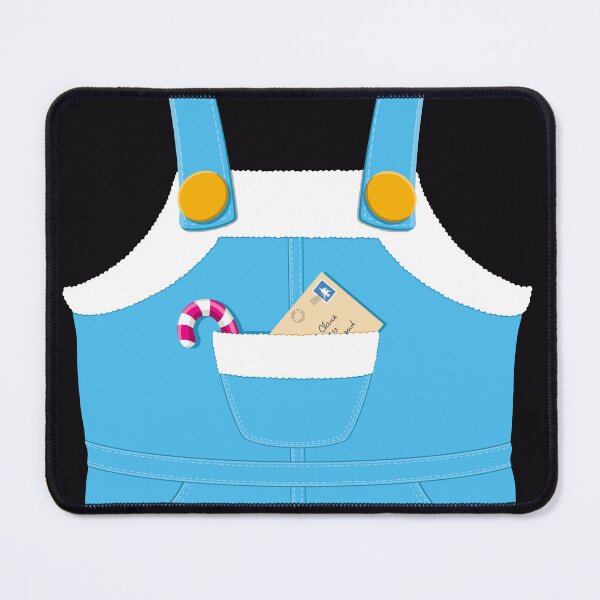 Item preview, Blue Santa Claus overalls with barley sugar and lettre on black background designed and sold by EyeTrickster.