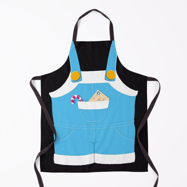 Item preview, Blue Santa Claus overalls with barley sugar and lettre on black background designed and sold by EyeTrickster.