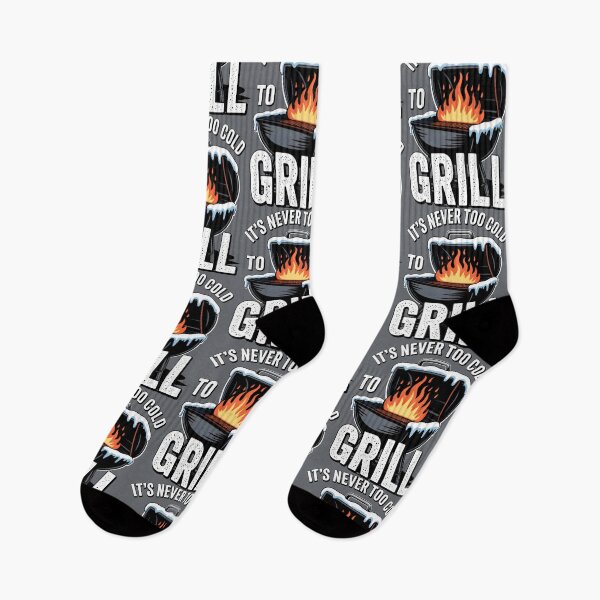 Item preview, It’s Never Too Cold to Grill Snowy Flame BBQ Design designed and sold by SplashTastic.