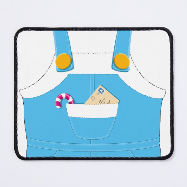 Item preview, Blue Santa Claus overalls with barley sugar and lettre on withe background designed and sold by EyeTrickster.