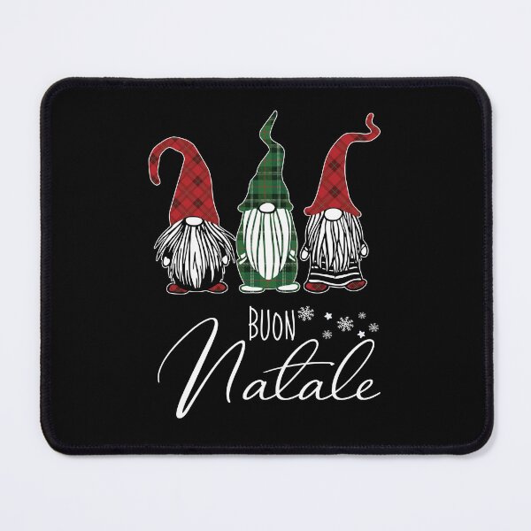 Item preview, Buon Natale Italian Merry Christmas 2025 Cute Xmas Gnomes In Plaid Hats designed and sold by FunnySunny T-Shirts.