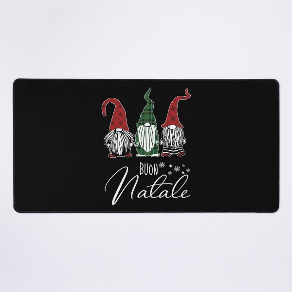 Item preview, Buon Natale Italian Merry Christmas 2025 Cute Xmas Gnomes In Plaid Hats designed and sold by FunnySunny T-Shirts.