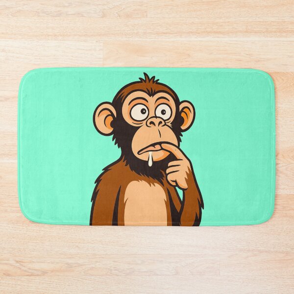 Item preview, Thinking Monkey Drooling – Funny Curious Ape Illustration designed and sold by Ivy-Triggs.