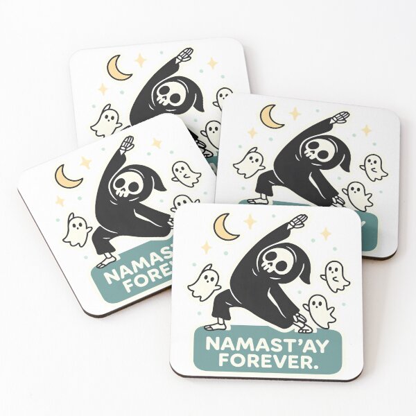 Item preview, Namast'ay Forever! - Grim Reaper Yoga Pose designed and sold by Cheerioza.
