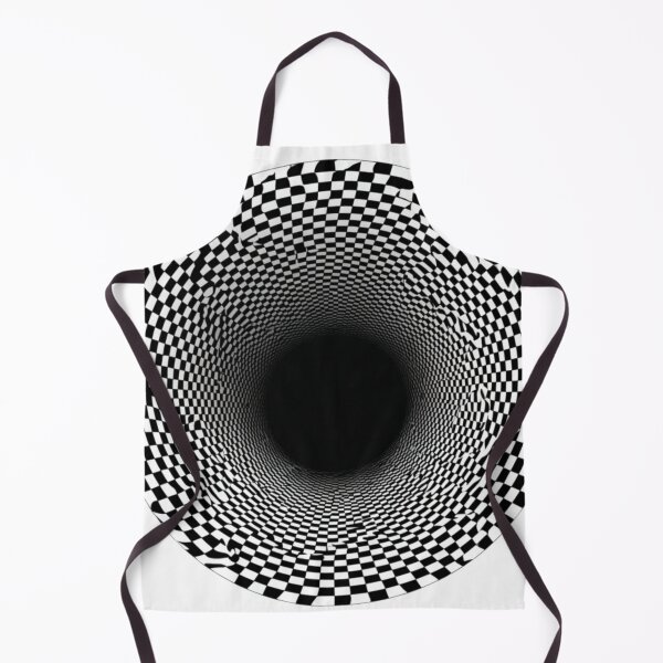 Item preview, Infinity Tunnel Optical Illusion – Black and White Checkered Design designed and sold by casualnature.