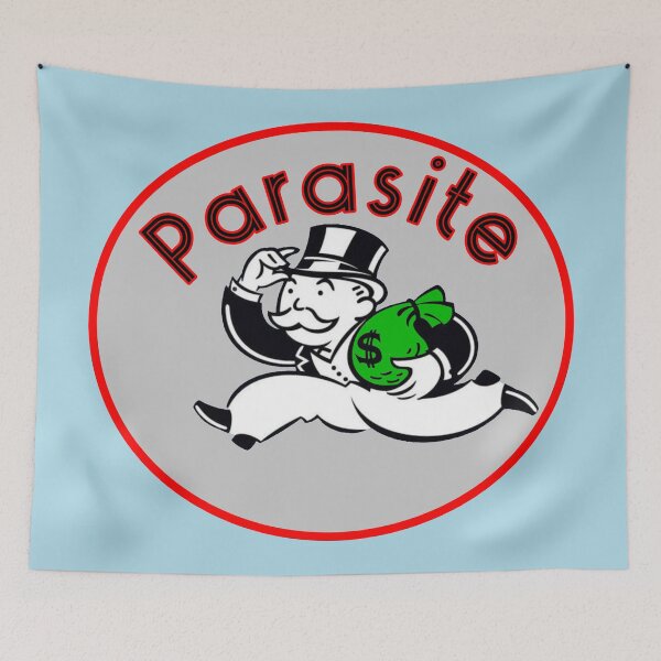 Item preview, Monopoly Man Billionaire Parasite Sticker designed and sold by Dystopian Design.