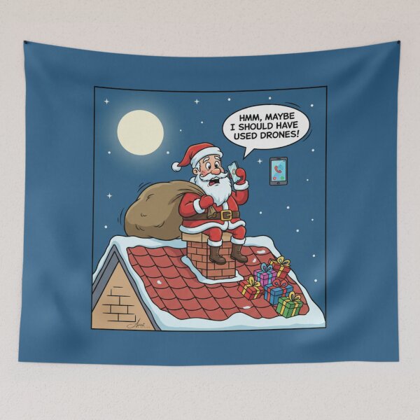 Item preview, Santa's Tricky Delivery designed and sold by AlphaPrint2410.