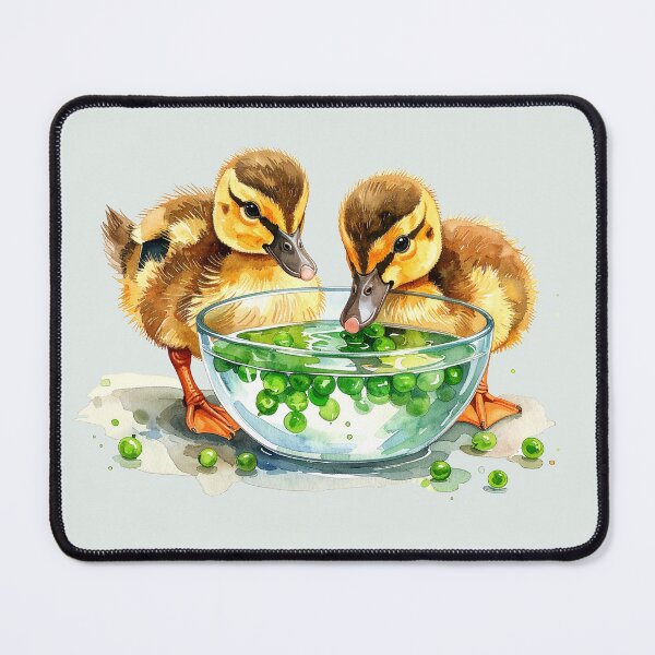 Item preview, Small brown ducklings eat peas from the shell. designed and sold by LiskoDesign.