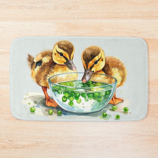 Item preview, Small brown ducklings eat peas from the shell. designed and sold by LiskoDesign.