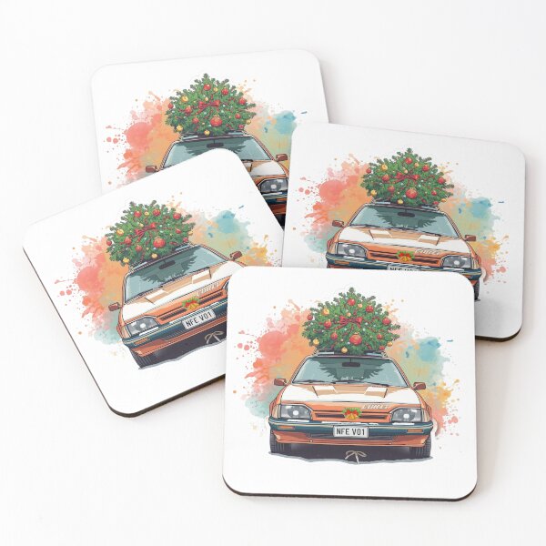 Item preview, Retro Hatchback Christmas Tree on Top: Vintage Car Holiday Drive Design designed and sold by MiszungART.