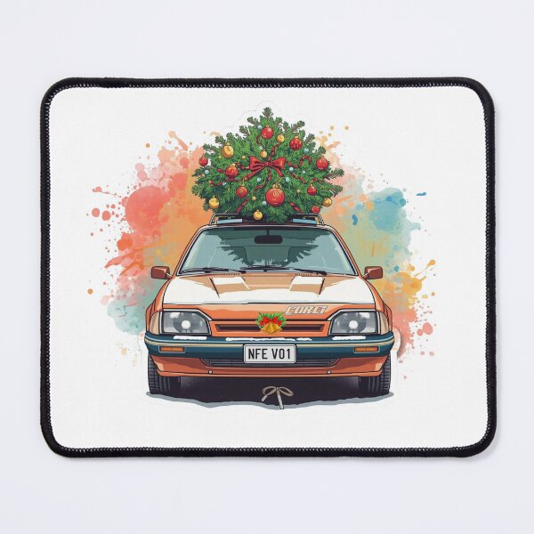 Item preview, Retro Hatchback Christmas Tree on Top: Vintage Car Holiday Drive Design designed and sold by MiszungART.