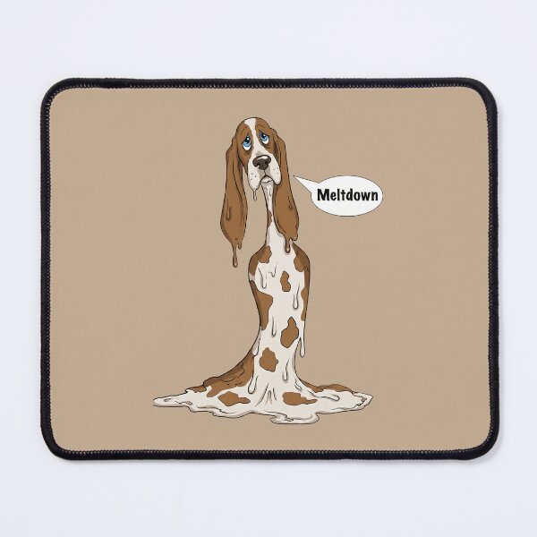 Item preview, Dog Meltdown - Funny Sad Melting Basset Hound Cartoon designed and sold by AwesomeBeyondLimits.