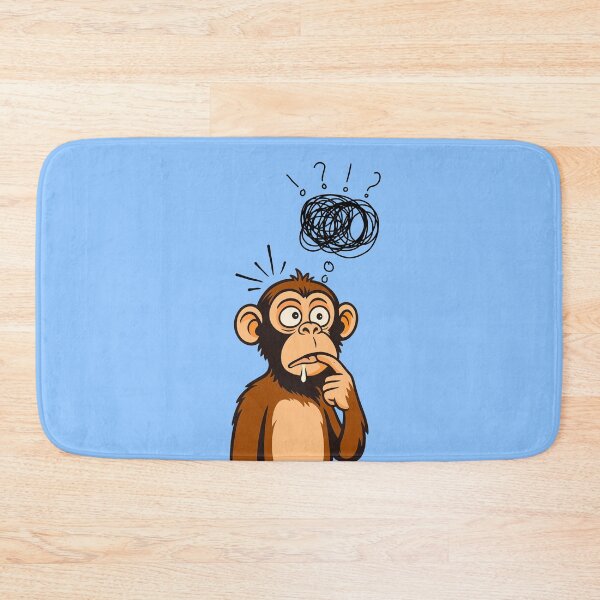 Item preview, Confused Thinking Monkey – Chaotic Thought Bubble Cartoon designed and sold by Ivy-Triggs.