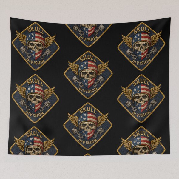 Item preview, Skull Brigade mechanic unit wrench gear patch designed and sold by LaNadaYFundante.