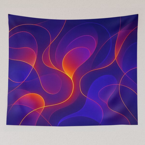 Item preview, Radiant abstraction in orange, red and violet designed and sold by Sigtrix.