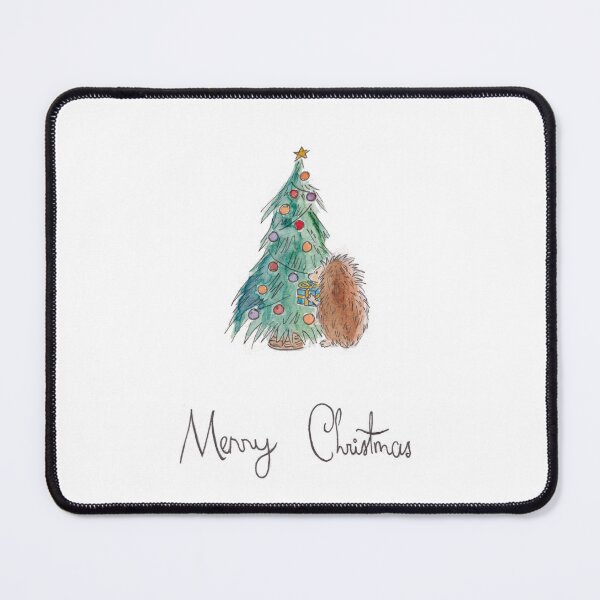 Item preview, Merry Christmas - A Hedgehog and a Christmas Tree designed and sold by The Orangutan Gallery.