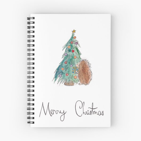 Artikelvorschau, Frohe Weihnachten – Ein Igel und ein Weihnachtsbaum entworfen und verkauft von The Orangutan Gallery.