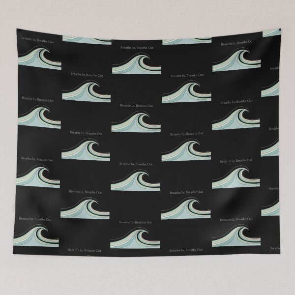 Item preview, Breathe In Breathe Out – Minimal Wave Calm Design Tee designed and sold by CuteOasis.