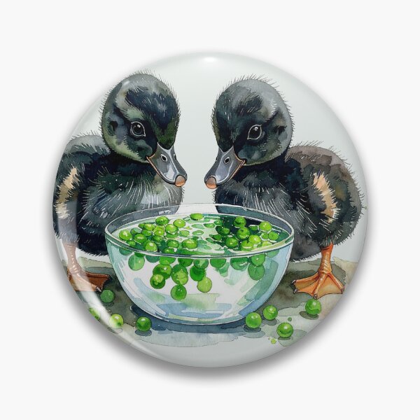 Item preview, Little black ducklings eat peas from the shell. designed and sold by LiskoDesign.