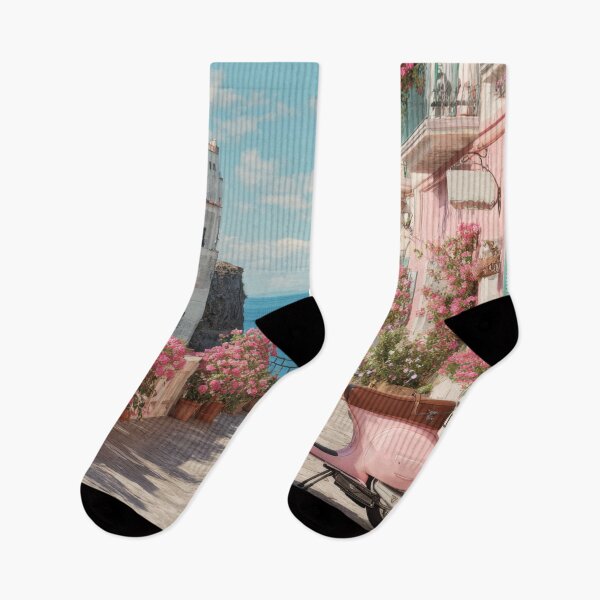 Item preview, Charming coastal street in Italy designed and sold by anytka.