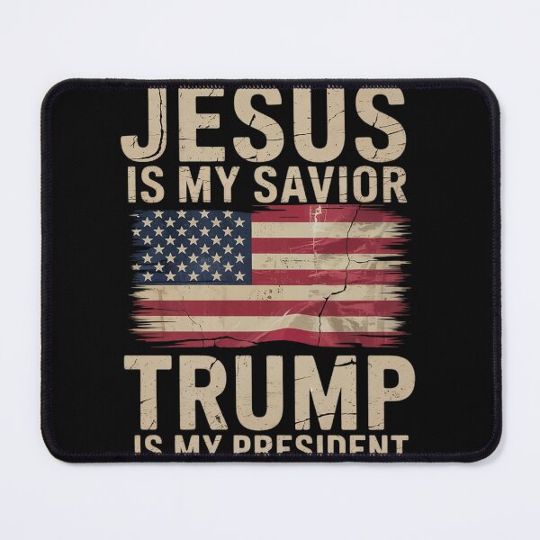 Item preview, American Jesus Is My Savior Trump Is My President  designed and sold by VerseFarm.