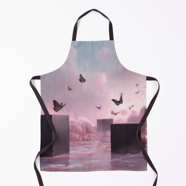 Item preview, Cubes and butterflies in pink clouds designed and sold by anytka.