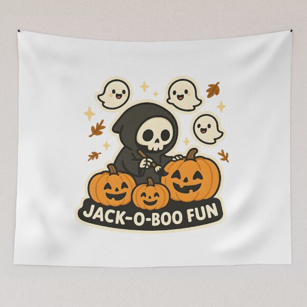Item preview, Jack-O-Boo Fun! - Grim Reaper Pumpkin Patch designed and sold by Cheerioza.