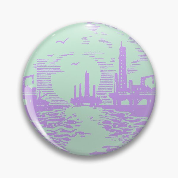 Item preview, Romantic Gas Platform Seascape Illustration Pattern designed and sold by FriendsClub.