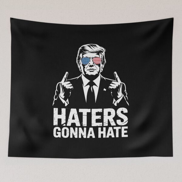 Item preview, Haters Gonna Hate President Donald Trump Middle Finger  designed and sold by VerseFarm.